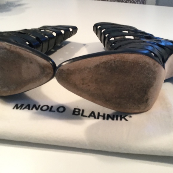 Manolo Blahnik Cage Leather Boots 40 - Picture 5 of 10